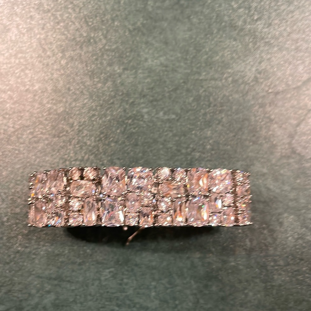 Cubic zirconia and sterling silver bracelet